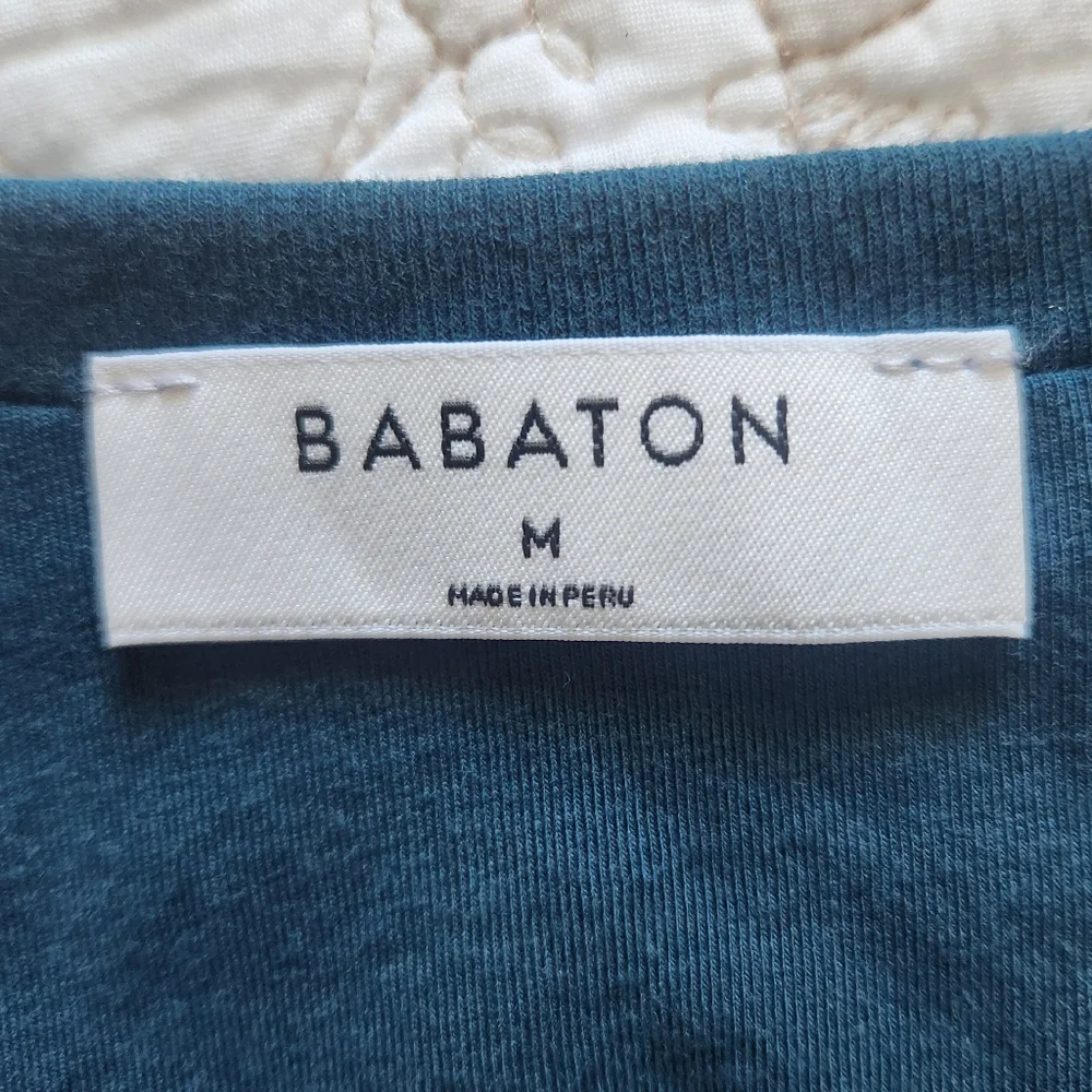 Babaton Contour Ruched Midi Dress Medium Aritzia Fitted T-Shirt Casual Summer - Picture 2 of 12